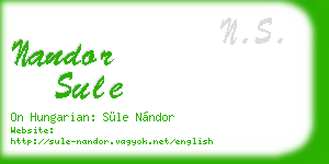 nandor sule business card