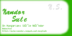nandor sule business card